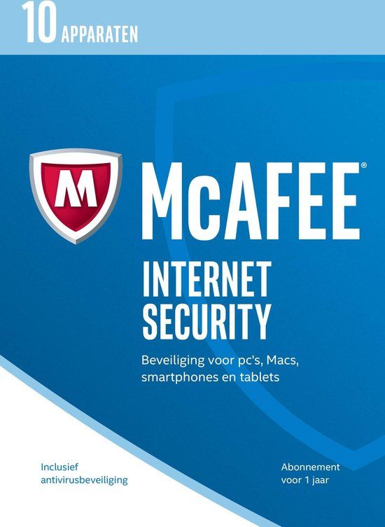 McAfee Internet Security - 10 Apparaten - 1 Jaar - Nederlands