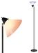 OEM Standaardlamp met verstelbare kop, witte lampenkap, draaischakelaar