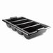 Lacor - 33121 - bestekbak GN, bestekorganizer, bevat 4 vakken voor keukengerei, containers van polypropyleen, 52,5 x 32 x 9,5 cm, zwart.