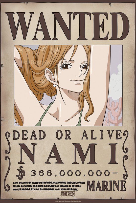 GB Your Decoration B.V. Poster One Piece - Wanted Nami Wano 38x52cm
