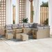 Maison Exclusive - Ensemble de jardin 12 pièces, polyrotin beige