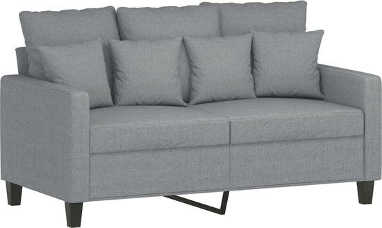 vidaXL Tweezitsbank 120 cm stof lichtgrijs
