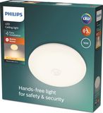 Philips LED Philips Mauve LED Plafondlamp - Rond - 32cm - Met Sensor - Wit