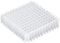 NeoLab 2-2886 rasterinzetstukken economy voor Kryoboxen 133 mm x 133 mm x 50 mm voor 8,0 mm diameter, raster