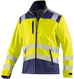 KÜBLER PSA REFLECTIQ 15078427 Hi Vis Reflecterend Softshell Werkjas HEREN Veiligheidsjas Fluogeel Donkerblauw - Winddicht