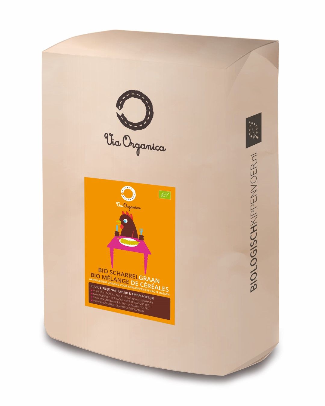 Via Organica Bio Scharrelgraan 12 5kg - biologisch kippenvoer