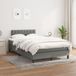 vidaXL Boxspring met matras stof gris foncé 120x200 cm