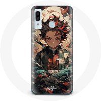 Maniacase Etui voor Samsung Galaxy A20e Demon Slayer Tanjiro Anime Manga