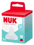 NUK Perfect Match Fopspeen voor babyflessen | 2 stuks | 0 m+ | Maat S