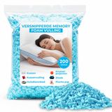 Sleep comfy Memory Foam Vulling 200g – Kussen Navulling – Traagschuim Vlokken – Voor Hoofdkussen, Sierkussen & Lichaamskussen – Extra Comfort & Ondersteuning
