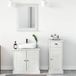 Maison Exclusive - Armoire de salle de bain avec 3 tiroirs, blanc antique