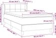 vidaXL Boxspring met matras stof donkerbruin 90x200 cm