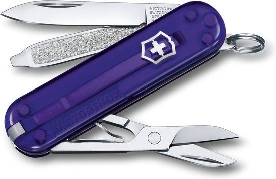 Victorinox Classic SD Transparent - Persian Indigo - 7 functies - Zakmes