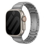 Strap-it Bracelet en titane adapté pour Apple Watch (Series 12/11/10), (Ultra 4/3/2/1), (SE 3/2/1), (Series 9/8/7/6/5/4) - 44/45/46/49mm - Graphite