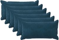 vidaXL Housse de coussin 6 pcs bois bleu 40 x 70 cm velours