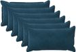 vidaXL Housse de coussin 6 pcs bois bleu 40 x 70 cm velours
