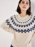 Apricot Fair Isle-trui met grof breisel