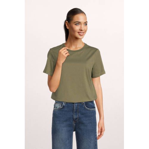PIECES T-shirt PCRIA - Groen - Katoen