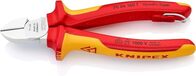 Knipex Zijsnijtang - 160mm - VDE - Geïsoleerd - Met bevestigingshaak