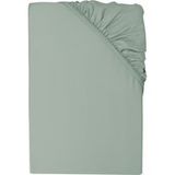 LIVARNO® Drap-housse de luxe en satin mélange coton-bambou 140-160x200x27cm (Vert)
