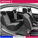 AUTOSWEET Housses De Siège Sur Mesure Pour Megane 3 Berline (11/2008 À 12/2016) Housse Voiture / Auto D'Intérieur Jeu Complet En Tissu