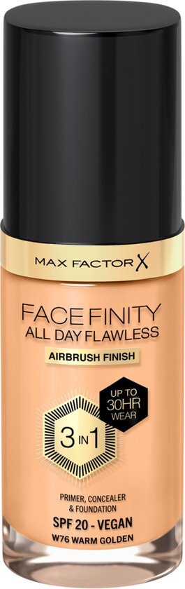 Max Factor Facefinity All Day Flawless W76 Warm Golden Foundation