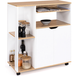 IDMarket Keukendessert COSI bois blanc et plateaux aspect hêtre, L.76 cm