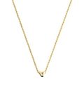 SINGULARU - Gepersonaliseerde ketting met enkele letter - Hanger in 925 sterling zilver met 18 karaat vergulde afwerking. - Eén maat ketting - Damessieraden