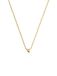 SINGULARU - Gepersonaliseerde ketting met enkele letter - Hanger in 925 sterling zilver met 18 karaat vergulde afwerking. - Eén maat ketting - Damessieraden