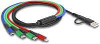 Delock USB Charging Cable 4 in 1 USB Type-A + USB-C™ to Lightning™ / Micro USB / 2 x USB Type-C™ 1.20 m