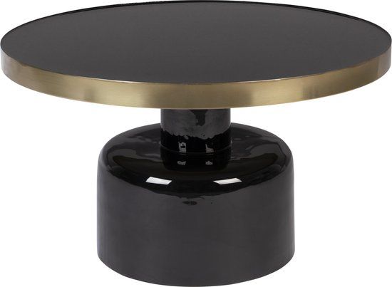Zuiver Glam Salontafel Rond - 60 cm - Zwart/Goud
