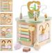 Blocs en bois cube d'activités pour enfants - Cube d'activités - Petit