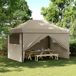 Prolenta Maison Exclusive Opvouwbare partytent met pop-up systeem en 4 zijpanelen, kleur: taupe