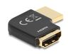 Delock 60018 Adaptateur HDMI mâle vers femelle coudé à 90° gauche 8K 60 Hz métal