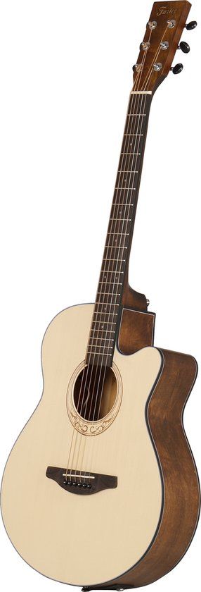 Fazley W100NE-4/4 Elektrisch-Akoestische Westerngitaar - Naturel