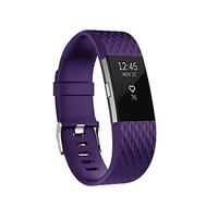Qubix Fitbit Charge 2 siliconen bandje - Paars - Small - 8720143145124