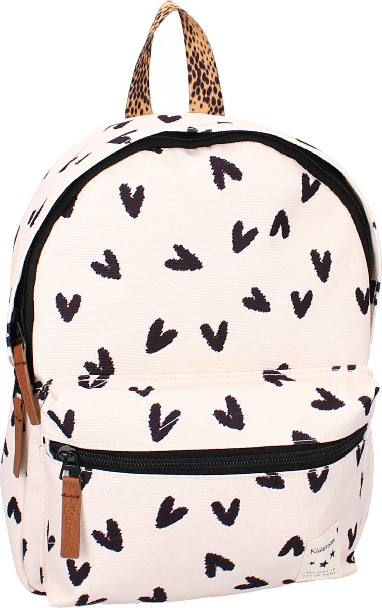 Kidzroom Lucky Me Black Hearts Rugzak - 5,7 L - Off-white