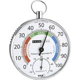 TFA Dostmann thermo-hygrometer, 45.2027, voor het regelen van het binnenklimaat, analoog, met comfortzones, controle van temperatuur en luchtvochtigheid, meerkleurig, (L) 102 x (B) 35 x (H) 114 mm