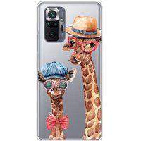 Xiaomi Siliconen hoesje compatibel met Xiaomi Redmi Note 10 Pro Grappige Giraf