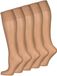 Alleen Nur Die Dames Kniekousen 626969/5-pack Zijden Fijne Knie, 5-pack 15 DEN, One Size, Brons 213