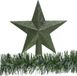 Decoris Kerstboom piek - Ster - Donkergroen - 19 cm