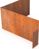 Merkloos Geroba Afboording Cortenedge Cortenstaal buitenhoek 30x30cm 15cm hoog zonder rand