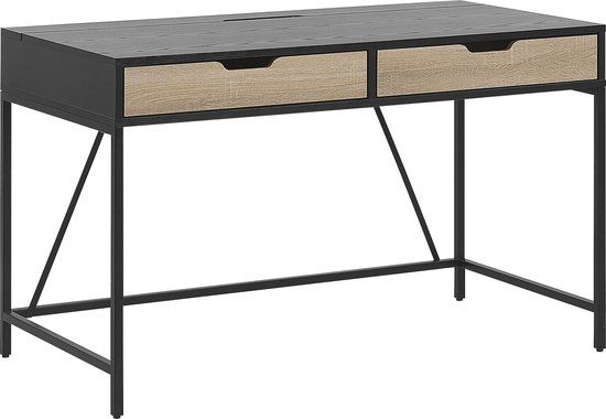Beliani JENA Bureau - Zwart - 120 x 60 cm - Spaanplaat
