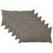vidaXL Kussensloop - 6 stuks - HEERLEN - Lichtgrijs - 40 x 80 cm - Fluweel