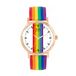 Toff London Pride Lineaire witte wapenstokken Horloge