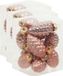 Othmar Decorations Bv 36x Dennenappel kersthangers/kerstballen koraal roze van glas - 6 cm - mat/glans - Kerstboomversiering
