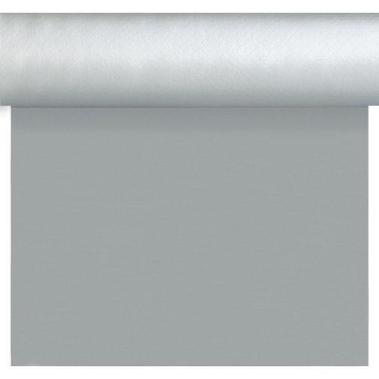 Dun, I. Bruiloft/huwelijk zilveren tafelloper/placemats 40 x 480 cm - Thema zilver - Trouwerij tafeldecoraties/versieringen