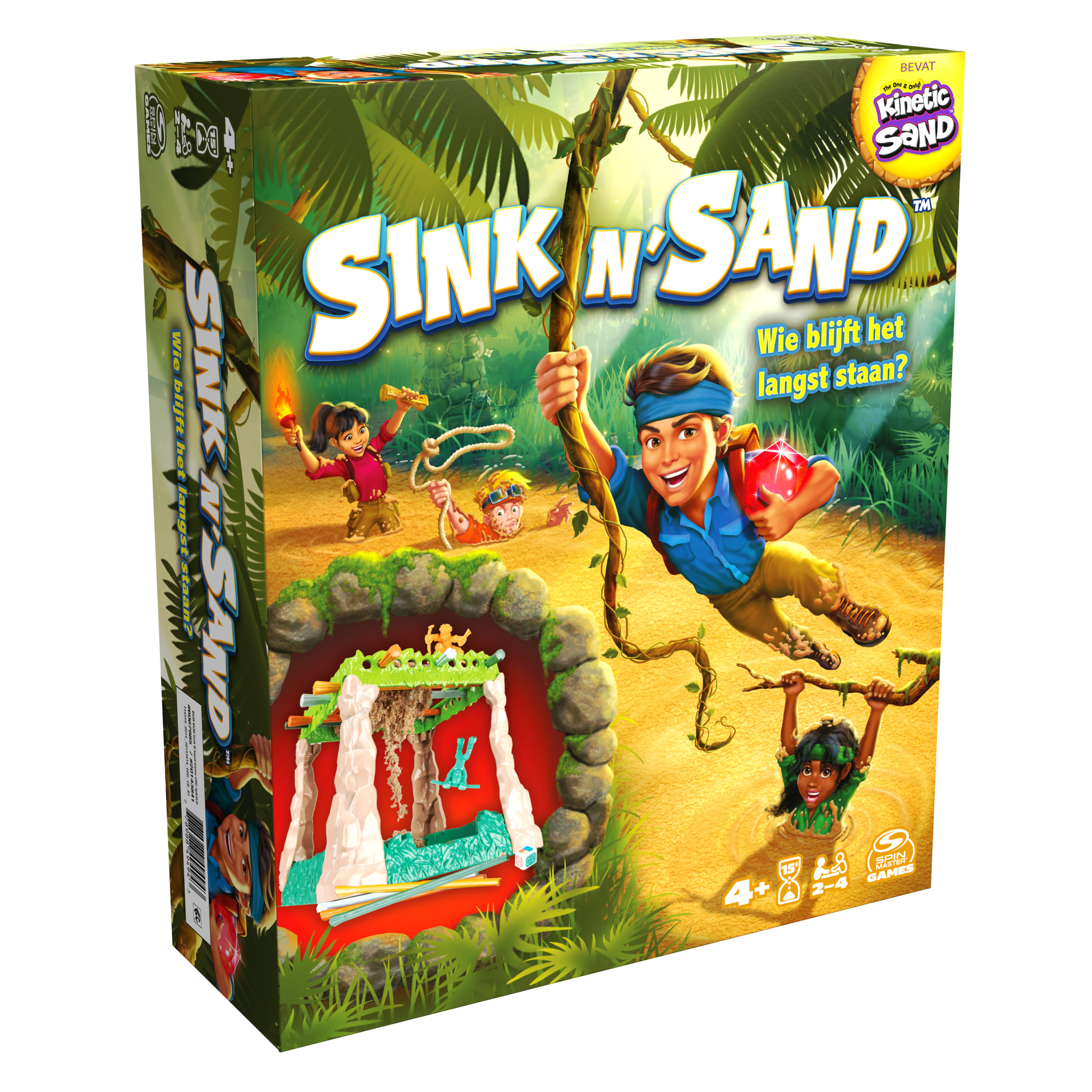 Spin Master Sink N&#39; Sand - Familiebordspel met Kinetic Sand-drijfzand - Nederlandse versie