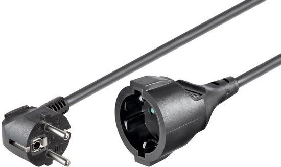 Microconnect Schuko, M/F, 5 m electriciteitssnoer Zwart