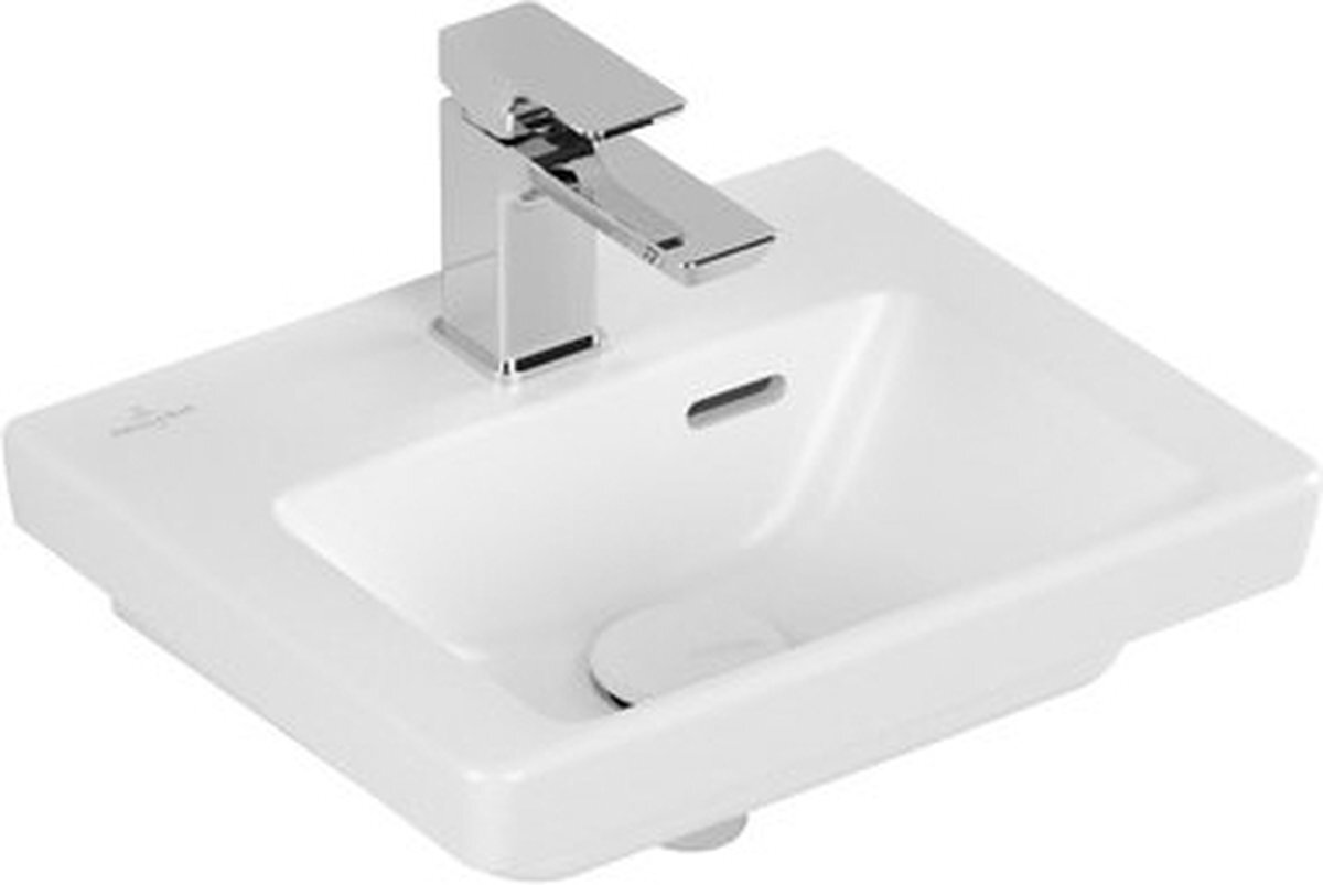 Villeroy & Boch Subway 3.0 fontein 37x305cm 1 krgat met overloop C+ stone white